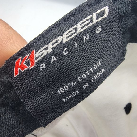 K1 Speed Adults Hat Cap White Go Karts Casual Comfort Adjustable Lightweight - Picture 8 of 9